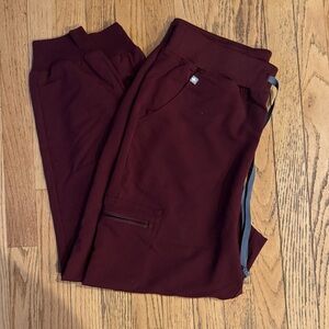 Figs Woman’s Burgundy Jogger Scrub Pants